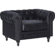 CHESTERFIELD - Chesterfield fauteuil - Zwart - Fluweel