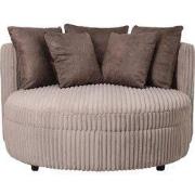 PTMD - Fauteuil Fayen - Taupe - 121x121x68cm