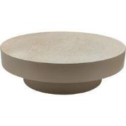 PTMD - Salontafel Corfu - Beige - 90x90x27cm
