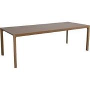 Felini tuintafel aluminium - 220x93cm - light teak look