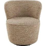 Draaifauteuil van karamelstof BARNABÉ