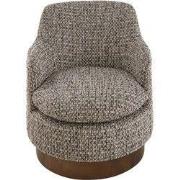 Bruine tweed draaistoel SINCLAIR