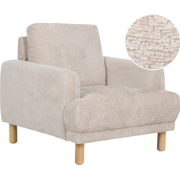 TUVE - Fauteuil - Beige - Bouclé