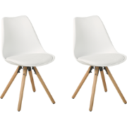 DAKOTA - Eetkamerstoel - Wit - Synthetisch materiaal