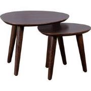 Lewis & Loft Salontafel Lela - FSC® - Walnoot bruin - Set van 2