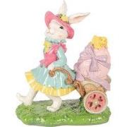 Clayre & Eef Decoratie Beeld Konijn 19x11x23 cm Wit Kunststof