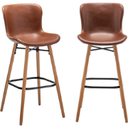 Lot de 2 chaises de bar marron L51 cm - LOFT