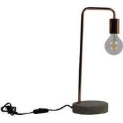 Koperen Bureaulamp-16x45cm-incl. gloeilamp-Metaal/ Beton-Koper-Housevi...