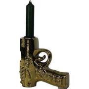 Gouden Pistool Kandelaar-12x12cm-incl. 5 witte kaarsjes-Keramiek-House...