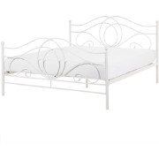 LYRA  - Tweepersoonsbed - Wit - 160 x 200 cm - Metaal