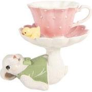 Clayre & Eef Decoratie Beeld Konijn 20x14x17 cm Wit Kunststof