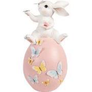 Clayre & Eef Decoratie Beeld Konijn 16x15x29 cm Wit Kunststof