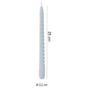 Draaikaarsen Gedraaide Dinerkaars 25cm 3 Stuks Wit
