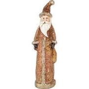 Clayre & Eef Kerstdecoratie Beeld Kerstman 4x3x12 cm Rood Kunststof