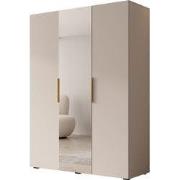 Meubella - Kledingkast Marquesa - Beige - 150 cm - Met spiegel