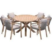 Garden Impressions Alora tuinset 7-delig - Tamako tuintafel ovaal 220x...