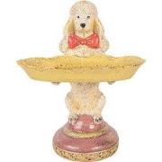 Clayre & Eef Decoratie Beeld Hond 15x16x21 cm Beige Kunststof