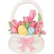 Clayre & Eef Paas Mandje 14x11x18 cm Wit Kunststof