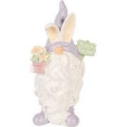 Clayre & Eef Decoratie Beeld Kabouter 16x10x30 cm Wit Kunststof