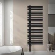 Design badkamer radiator Ijzer EM 600x1600 mm zwart mat met thermostat...