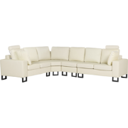 STOCKHOLM II - Hoekbank - Lichtbeige - Rechtszijdig - Leer