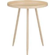 Mica Decorations Flores Bijzettafel - H49 x Ø42 cm - Metaal - Beige