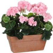 Mica Decorations Geranium Kunstplant in Balkonbak - L29 x B13 x H40 cm...