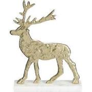 Mica Decorations Kerstdecoratie Hert - L20 x B5 x H27 cm - Aluminium, ...