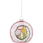 House of Seasons Kerst Ornament Sushi - L2 x B3 x H7 cm - Oranje