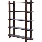 Wandkast Bruin - 160x38x190cm - Mangohout - Kast Luuk