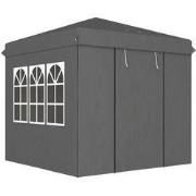 Pop-up Partytent met zijwanden 250x250 cm - Grijs