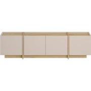 TV-meubel met 4 deuren in kasjmierdecor en saffier eiken L180 cm - ONY...