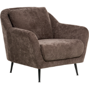 EIBY - Fauteuil - Donkerbruin - Chenille
