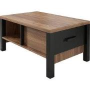 Meubella - Salontafel Olivia - Zwart - Eiken - 90 cm
