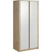 Meubella - Kledingkast Melody - Wit - Eiken - 90 cm