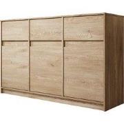 Meubella - Dressoir Cuarto 2 - Eiken - 138 cm