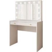 Meubella - Kaptafel Rumble 2 - Wit - 90 cm - Met spiegel