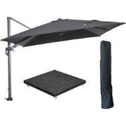 Garden Impressions Hawaii zweefparasol 300x300 cm carbon black / zwart...