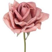 Clayre & Eef Kunstbloem Roos 35 cm Roze Kunststof