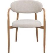 Eetkamerstoel Beige/Naturel - Alexia - Set van 2