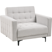 ABERDEEN - Fauteuil - Lichtgrijs - Stof