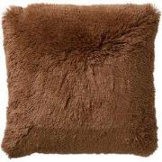 FLUFFY - Kussenhoes 45x45 cm - superzacht - effen kleur - Tobacco Brow...