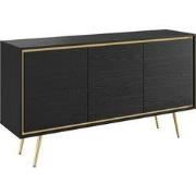 Meubella - Dressoir Tara - Zwart eiken - 150 cm