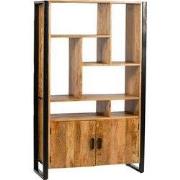 Livingfurn - Kabinetkast Nairobi - 110x180 - Mangohout en Gecoat Staal