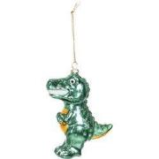 Xmas Hanger - Dino - Glass - Green - 4,5x9,5x12,5cm