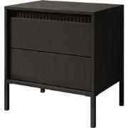 Meubella - Saran - Nachtkastje - Zwart - 54 cm