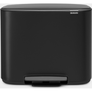 Bo Pedaalemmer, met 2 binnenemmers, 11 + 23 liter - Matt Black