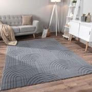 Laagpolig Vloerkleed Lely - Japandi - Antraciet - 160x220 cm