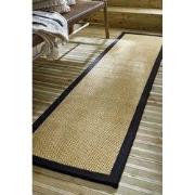 Laagpolig Loper Sisal Look - Zwart 60x230cm - 60x230 cm