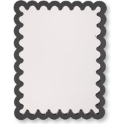 Mirror - Wavey - Black - MDF - 24x33x1.5cm